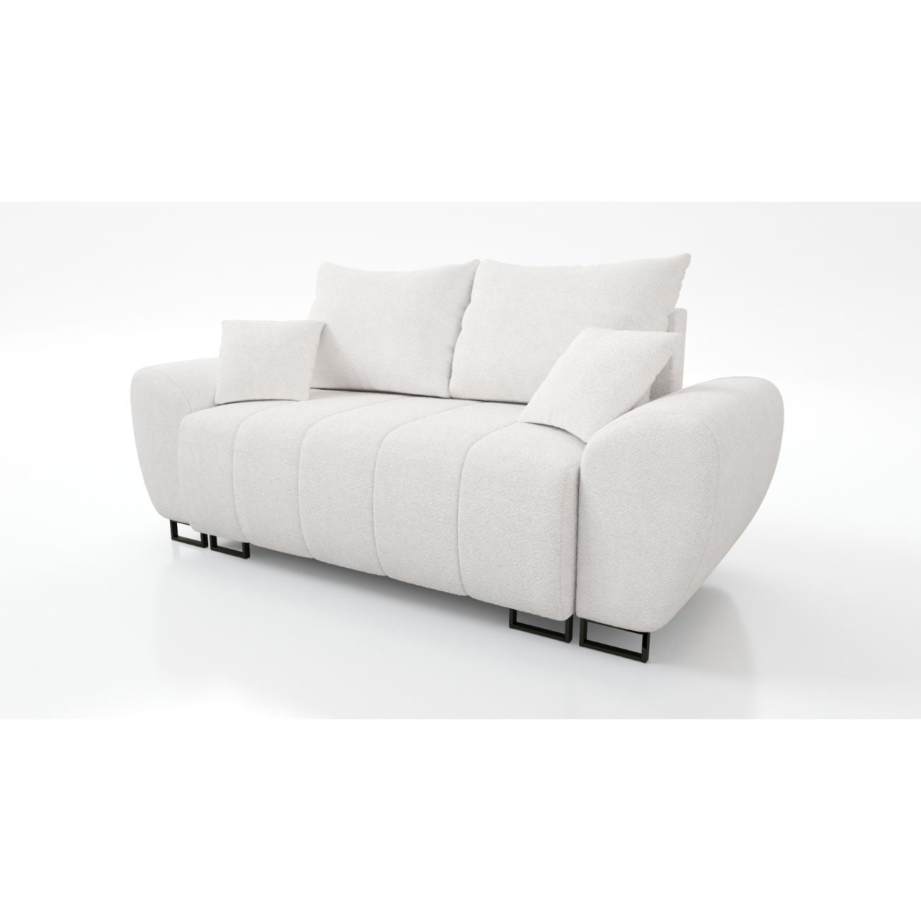 SOFA 2 OBITA MATERIAŁEM kanina Adriano (Boucle) materiał popularnie zwany "Barankiem". Przyjemny w dotyku o niecodziennej strukturze. SOFA W NISKIEJ PROMOCYJNEJ CENIE. TANIEJ NIŻ IKEA, AGATA MEBLE