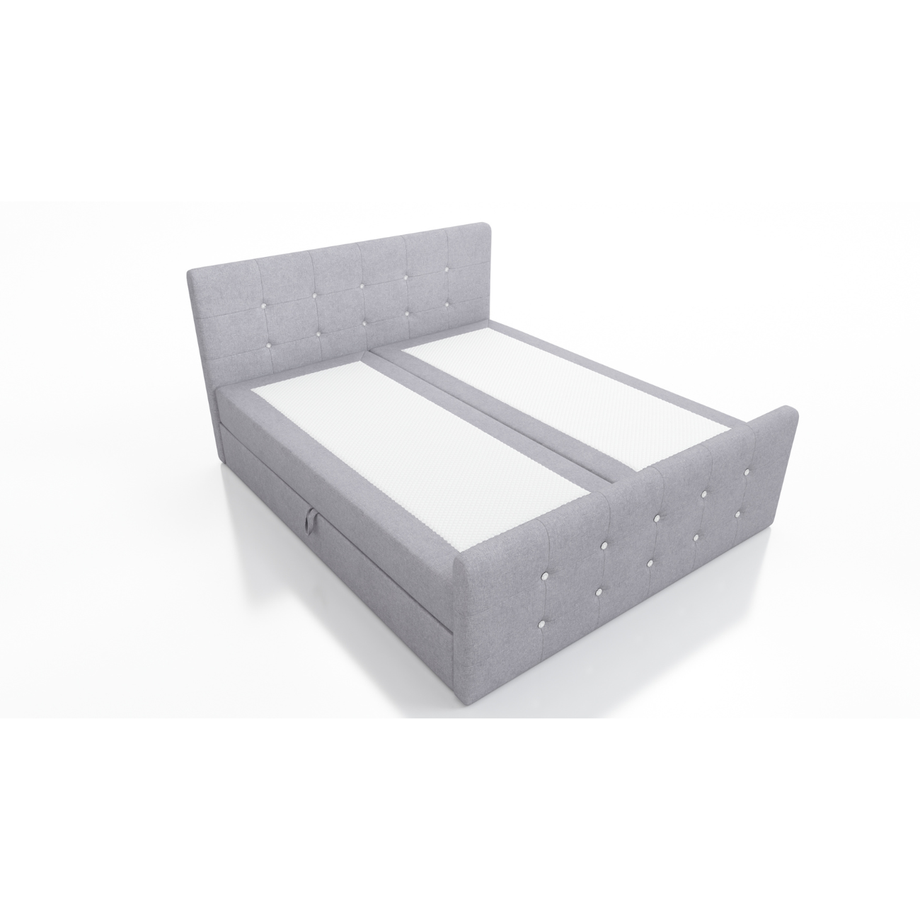 ŁÓŻKO KOTYNENTALNE GLAM BOSS SPRĘŻYNY BONELL 2x POJEMNIK KRYSZTAŁKI 200x200 EN-21 -20%