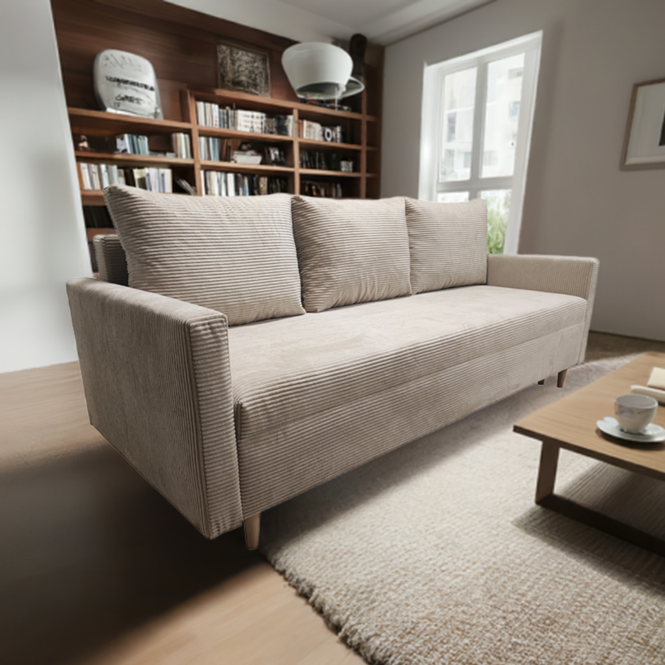 KANAPA ROZKŁADANA SCANDIK 3 210 CM SOFA Z FUNKCJĄ SPANIA BONELL DL SZTRUKS