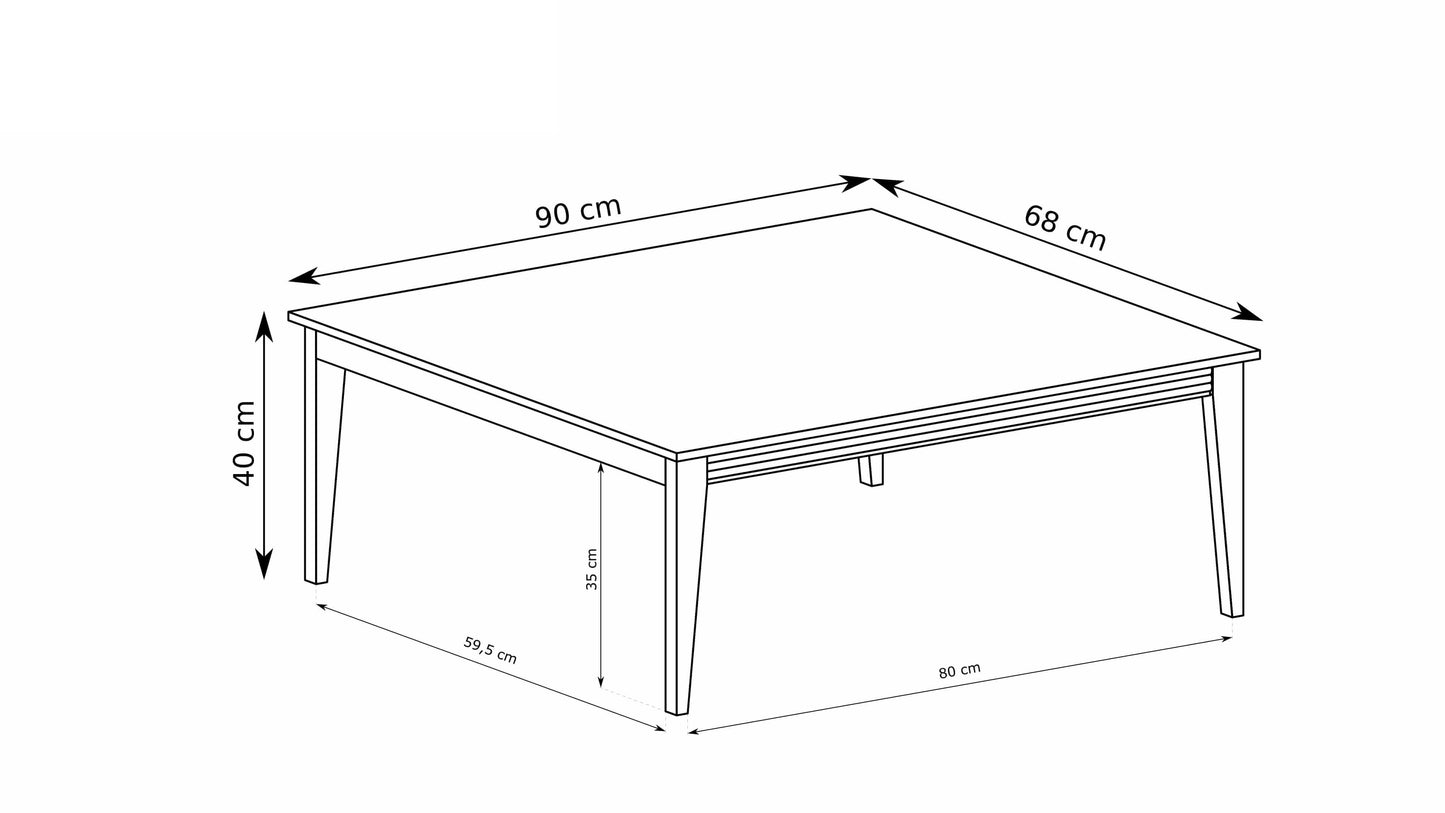 Nowoczesny stolik kawowy do salonu 90x68 cm Buckingham Kaszmir