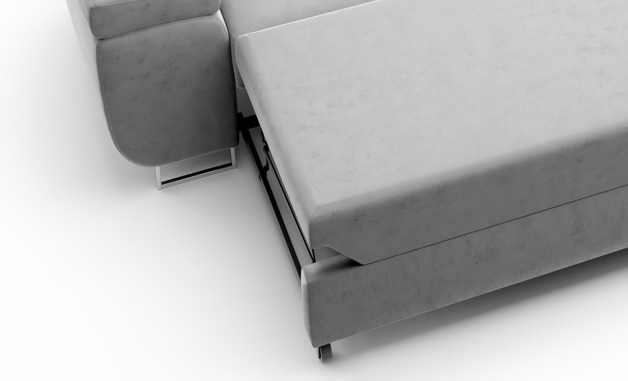 NOWOCZESNY NAROŻNIK DMSM TANIEJ NIŻ W IKEA ZROBIONY Z Wysokogatunkowa Pianka T-30: Siedzisko wykonane z wysokogatunkowej pianki T-30, zapewniającej trwałość i wygodę.