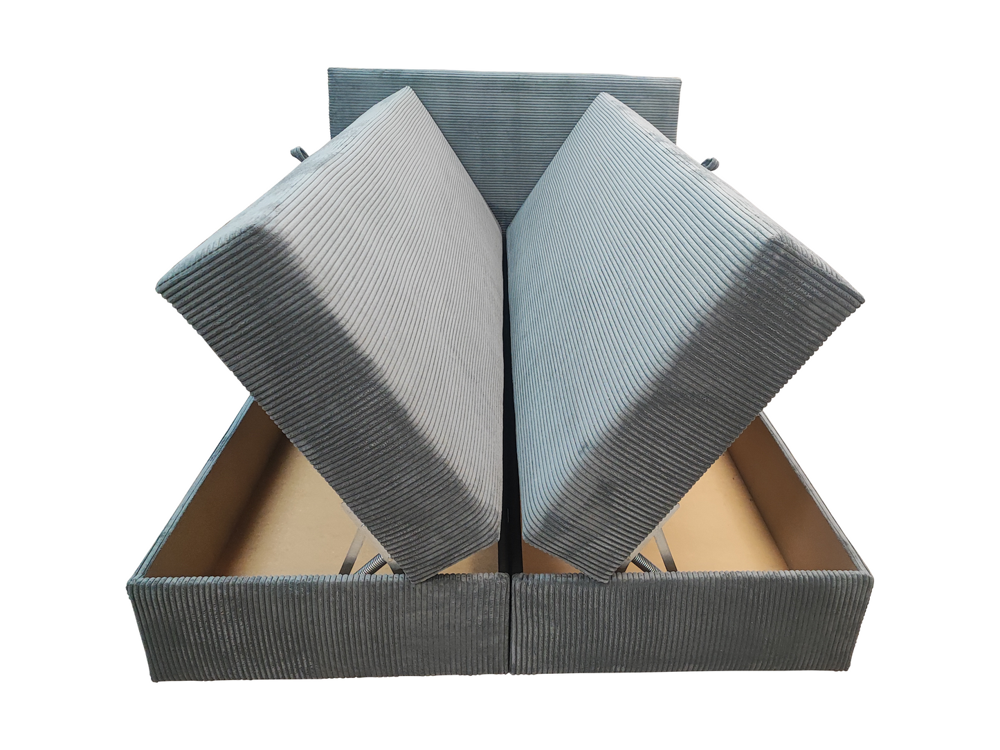 Kontynentalne tapicerowane łóżko Cordia 180x200 cm z pojemnikiem materac