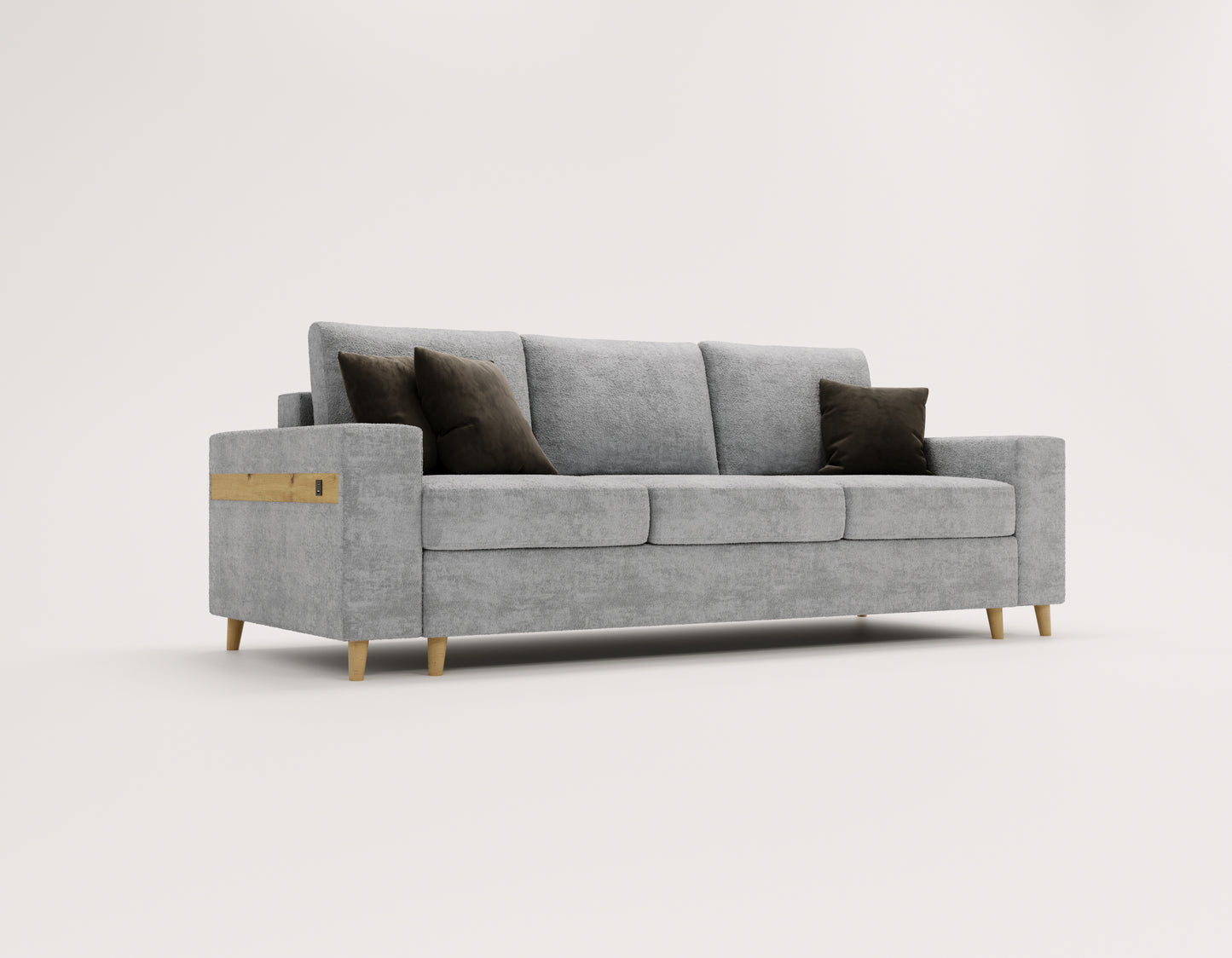 SOFA CAPITOL W DMSM ! 3 MAŁE PODUSZKI, DREWNIANE NÓŻKI, WŁACZNIK USB, STYL I ELEGANCJA !