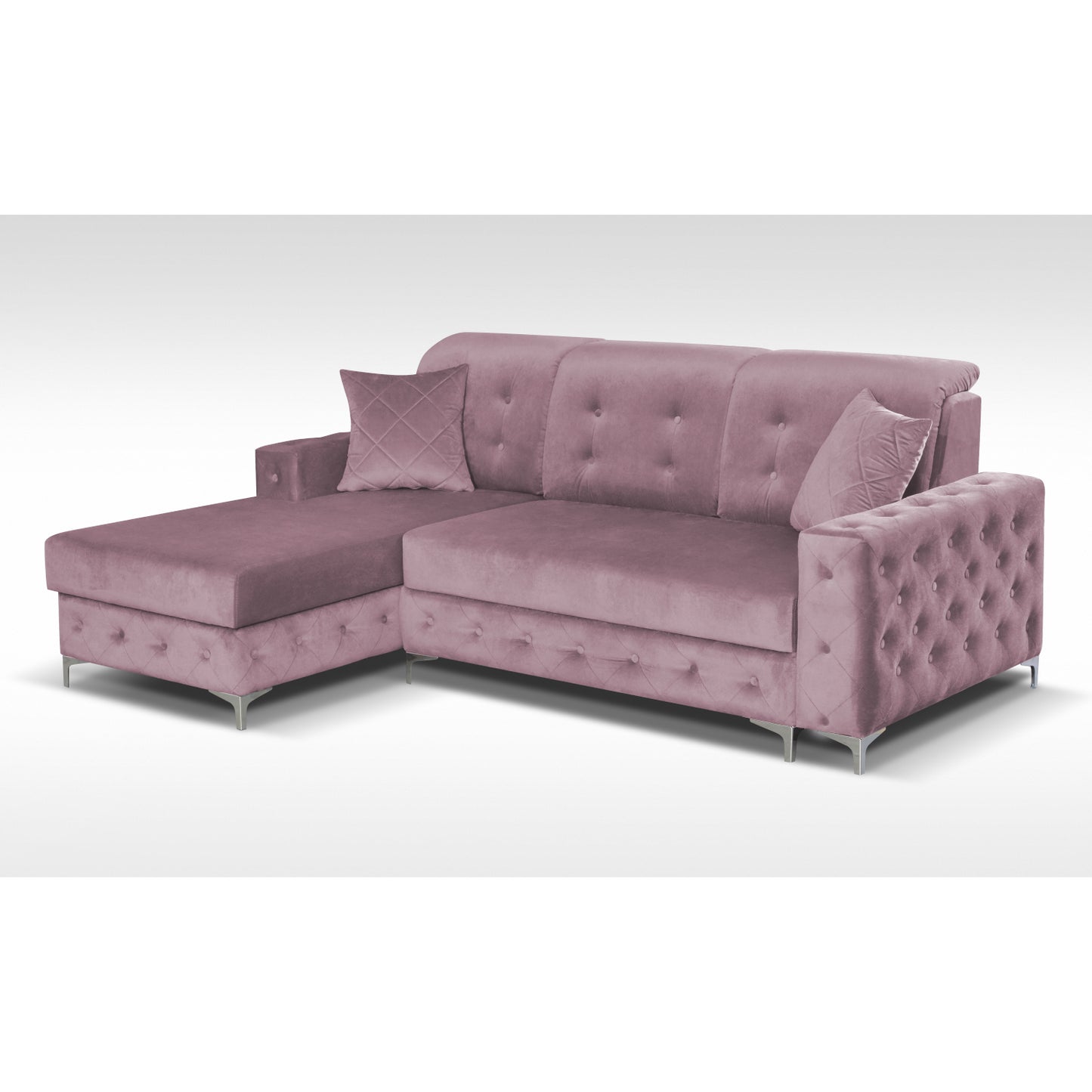 Detale mają znaczenie! Eleganckie pikowania oraz wysokie szare nóżki dodają nietuzinkowego stylu.