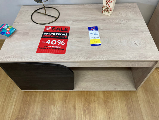 Stolik RTV AZURO dwukolorowy jasny + ciemny to niewielki, ale funkcjonalny mebel do niedużego salonu, pokoju dziennego, młodzieżowego, itp.