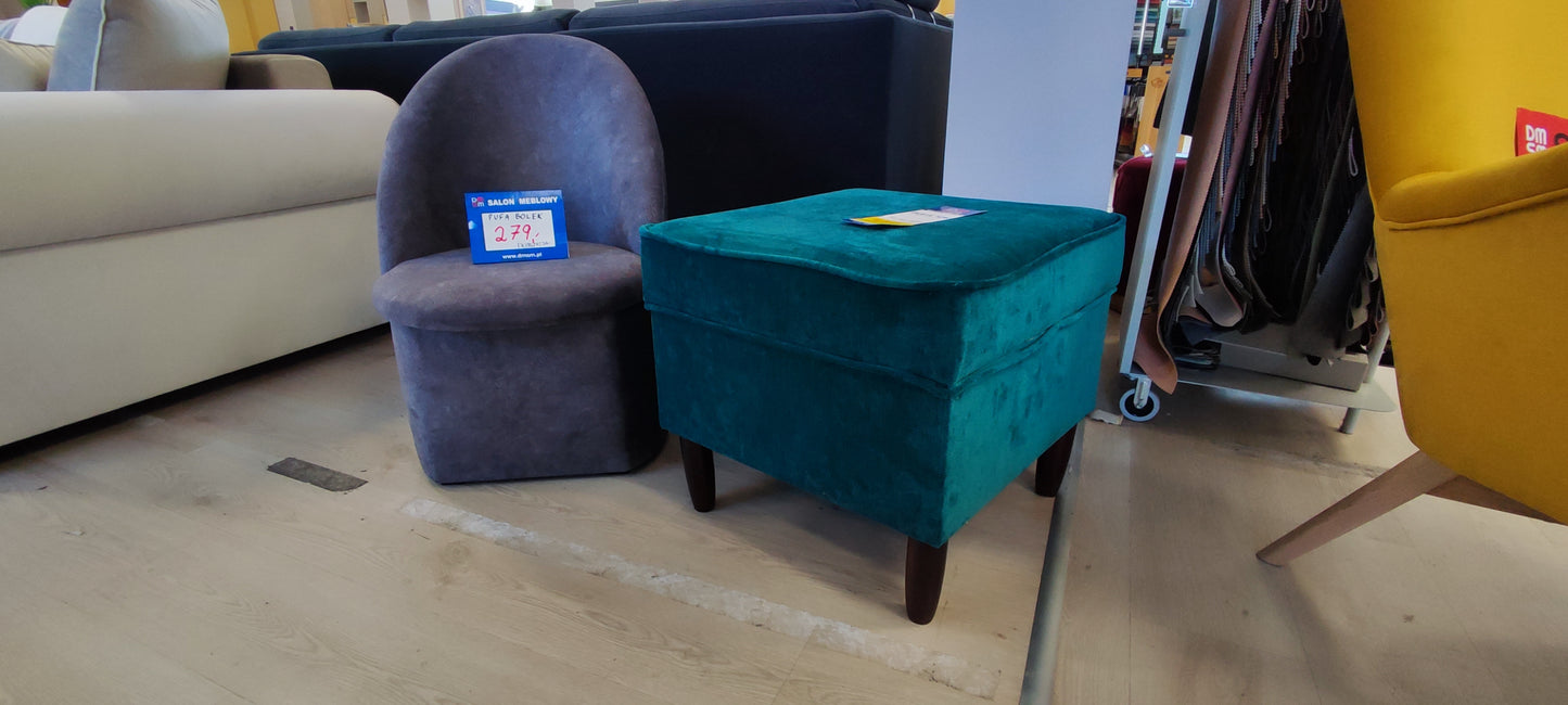 PUFA KWADRAT ZIELONA MORSKA TURKUSOWA