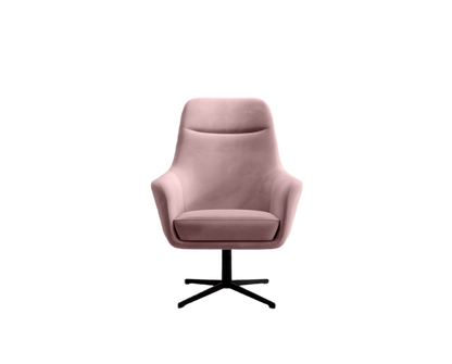 Fotel Polo bez tła. Jasna tkanina oraz wysokoelastyczna pianka to komfort użytkowania oraz trwałość mebla.