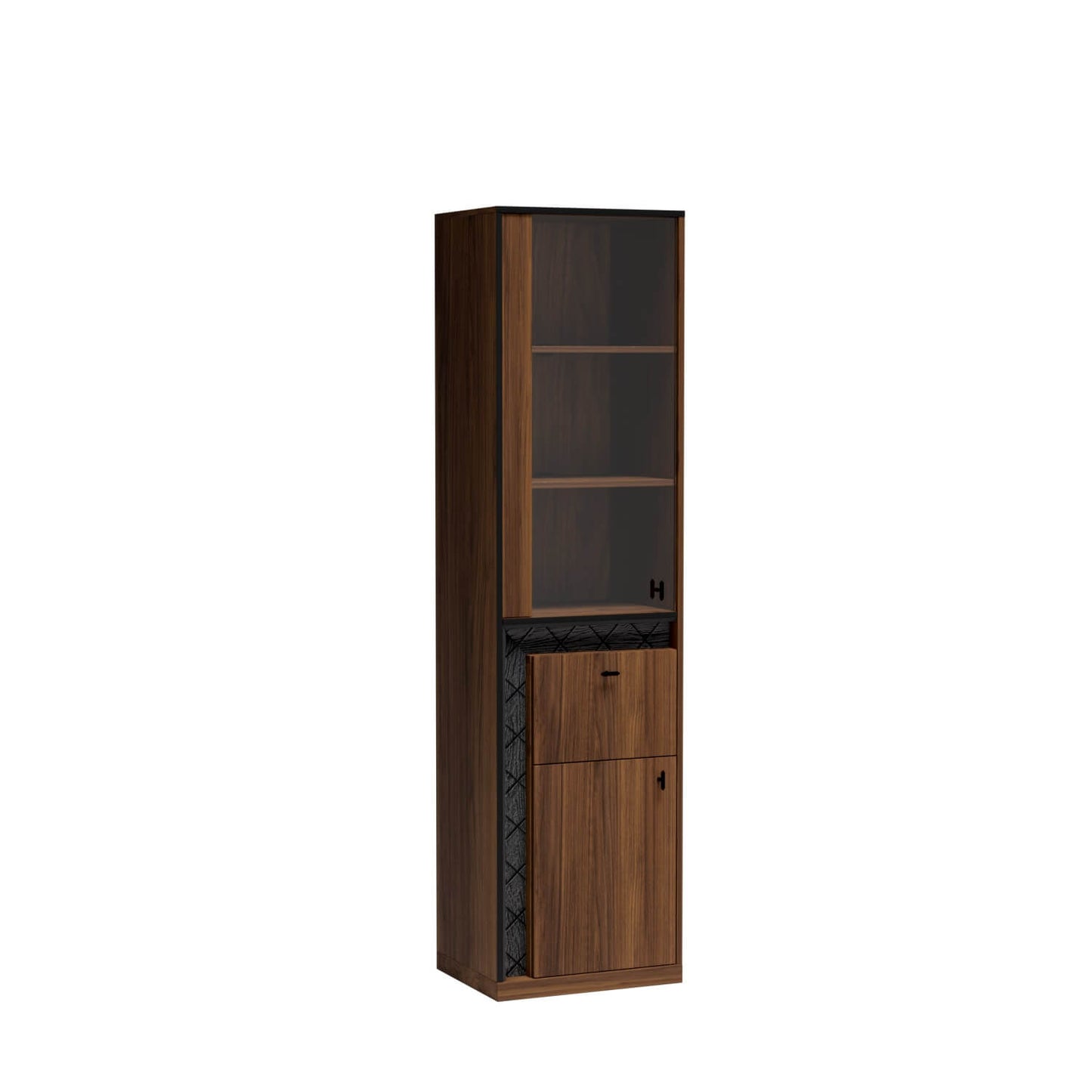 WITRYNA PODŚWIETLANA LED ORZECH WOOD