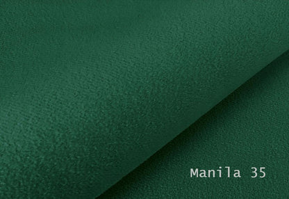 Zielona tkanina Manila pluszowa do eleganckiego kompletu wypoczynkowego Panama dostępnego na DMSM.pl