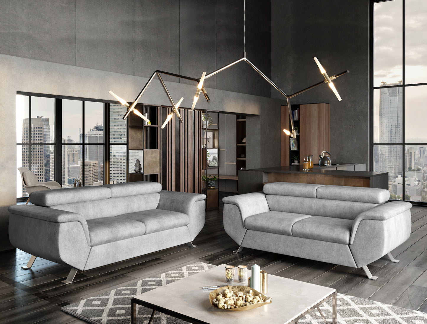 SOFA DO SALONU PHOENIX REG. ZAGŁÓWKI 2-OSOBOWA