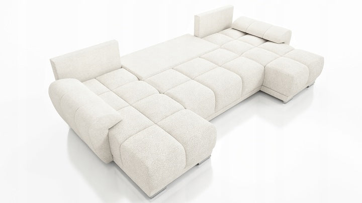 DUŻY NAROŻŃIK XL HONEY U Z FUNKCJA SPANIA I POJEMNIKIEM NA POŚCIEL TKANINA Centaur Bounce PLAMOODPORNA