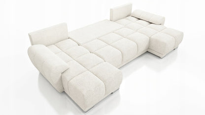 DUŻY NAROŻŃIK XL HONEY U Z FUNKCJA SPANIA I POJEMNIKIEM NA POŚCIEL TKANINA Centaur Bounce PLAMOODPORNA