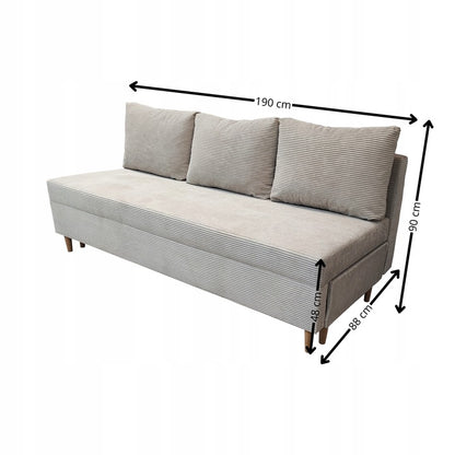 MAŁA SOFA KANAPA ROZKŁADANA Z FUNKCJĄ SPANIA DO SALONU SCANDIK MINI BONELL  SCANDIK SZTRUKS