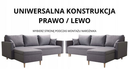 Narożnik z funkcja spania IVAR 1x POJEMNIK NA POŚCIEL PROMOCJA 3 KOLORY SZTRUKS