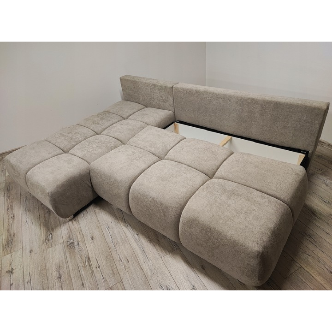 NAROŻNIK ROZKŁADANY DO SALONU ROGÓWKA FLASH BIS 260 cm POJEMNIK SPRĘŻYNY - 20% DPSTĘPNY OD RĘKI