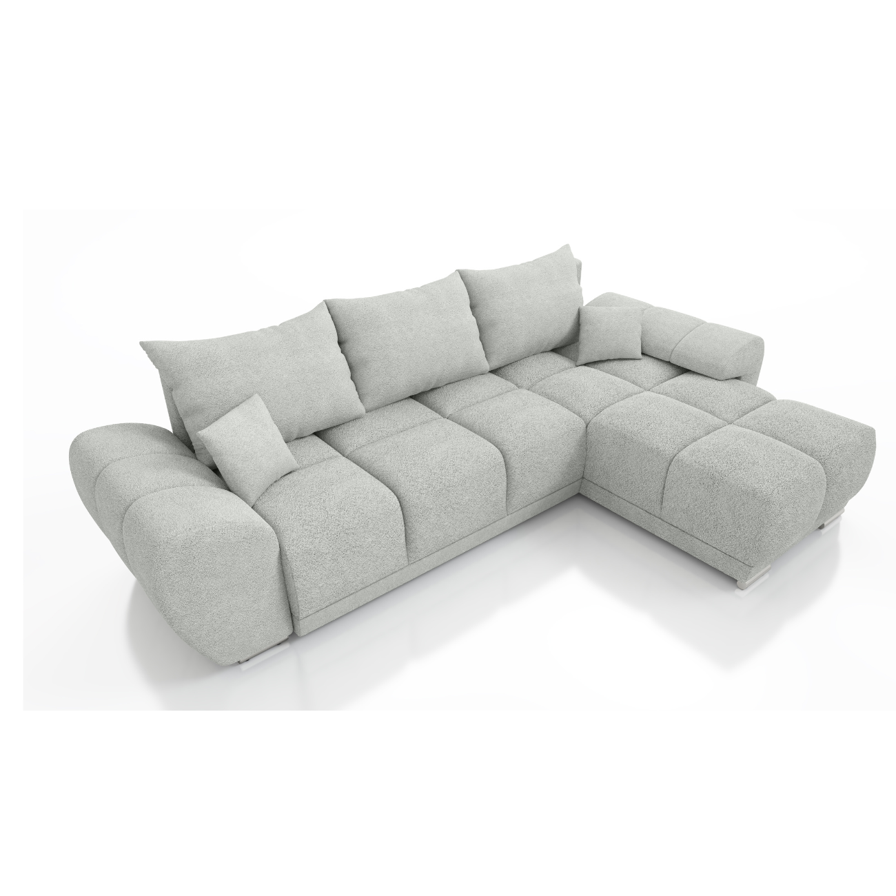 NAROŻNIK TAPICEROWANY HONEY L FUNKCJA SPANIA + POJEMNIK NA POŚCIEL TKANINA Bounce PLAMOODPORNA