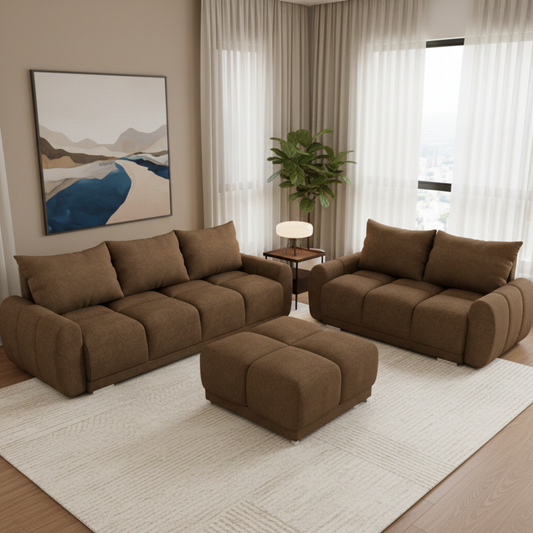 zestaw wypoczynkowy DO SALONU honey 3 + honey 2 + pufa honey honey 3 funkcja spania pojemnik na pościel PROMOCJA CENTAUR BARANEK