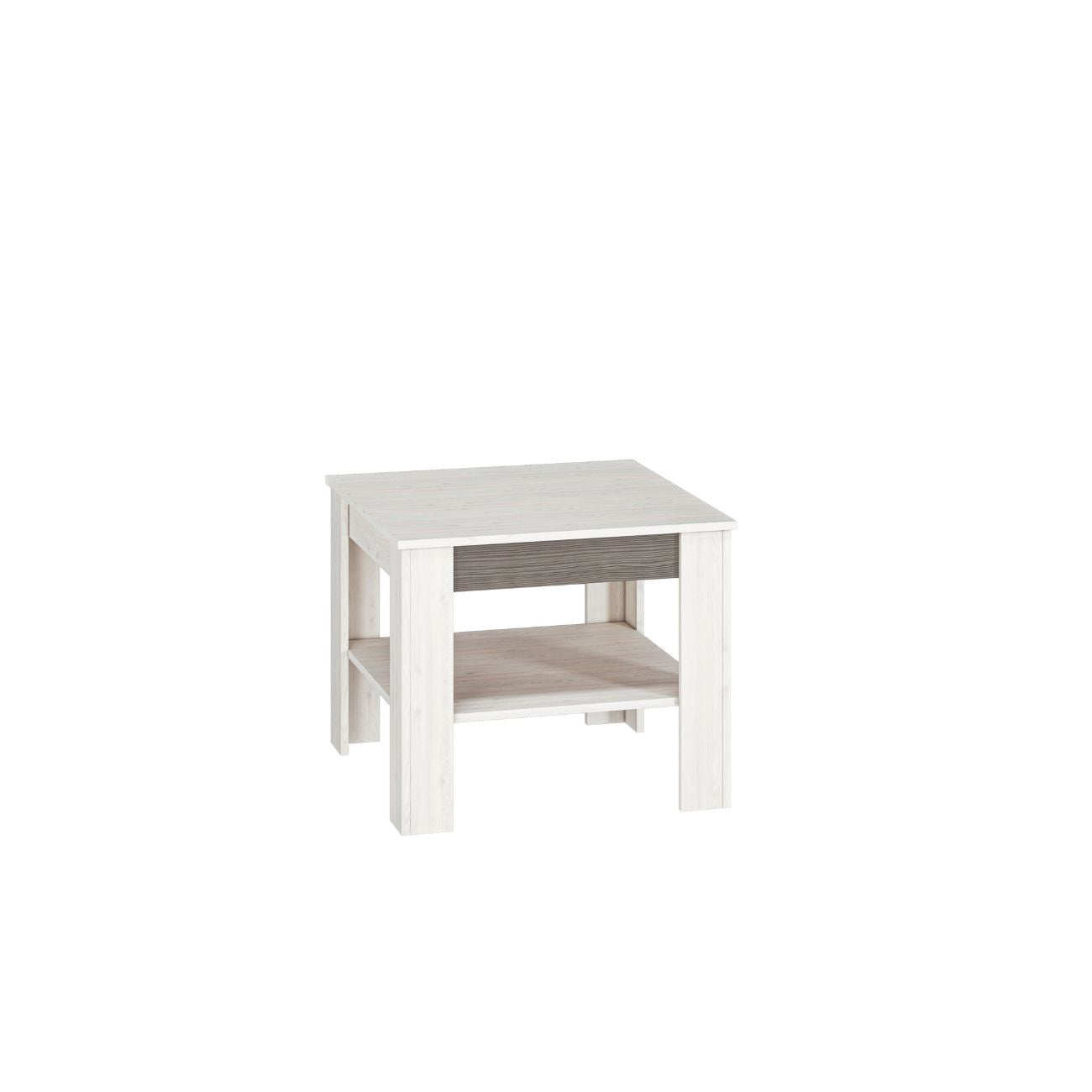 Zdjęcie przedstawiające mały stolik kawowy Blanka 67x67 cm z półką pod blatem