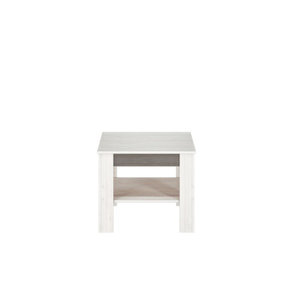 Zdjęcie przedstawiające kwadratowy stolik kawowy Blanka do salonu. Mały stolik kawowy to praktyczne rozwiązanie do małego salonu.