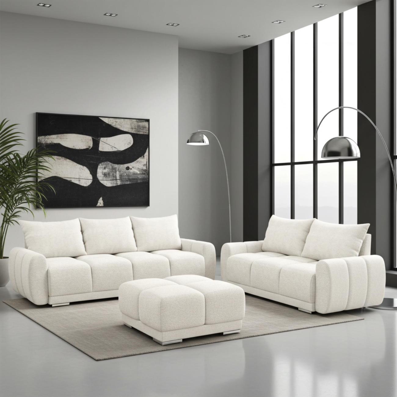 zestaw wypoczynkowy  honey 3 + honey 2 + pufa honey honey 3 funkcja spania pojemnik na pościel