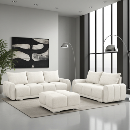 zestaw wypoczynkowy  honey 3 + honey 2 + pufa honey honey 3 funkcja spania pojemnik na pościel