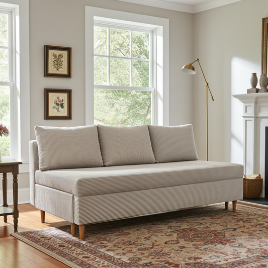 MAŁA SOFA KANAPA ROZKŁADANA Z FUNKCJĄ SPANIA DO SALONU SCANDIK MINI BONELL  SCANDIK SZTRUKS