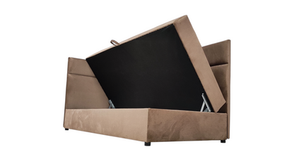 MŁODZIEŻOWE ŁÓŻKO TAPICEROWANE TAPCZAN 90x200 Z POJEMNIKIEM SKY BED 200