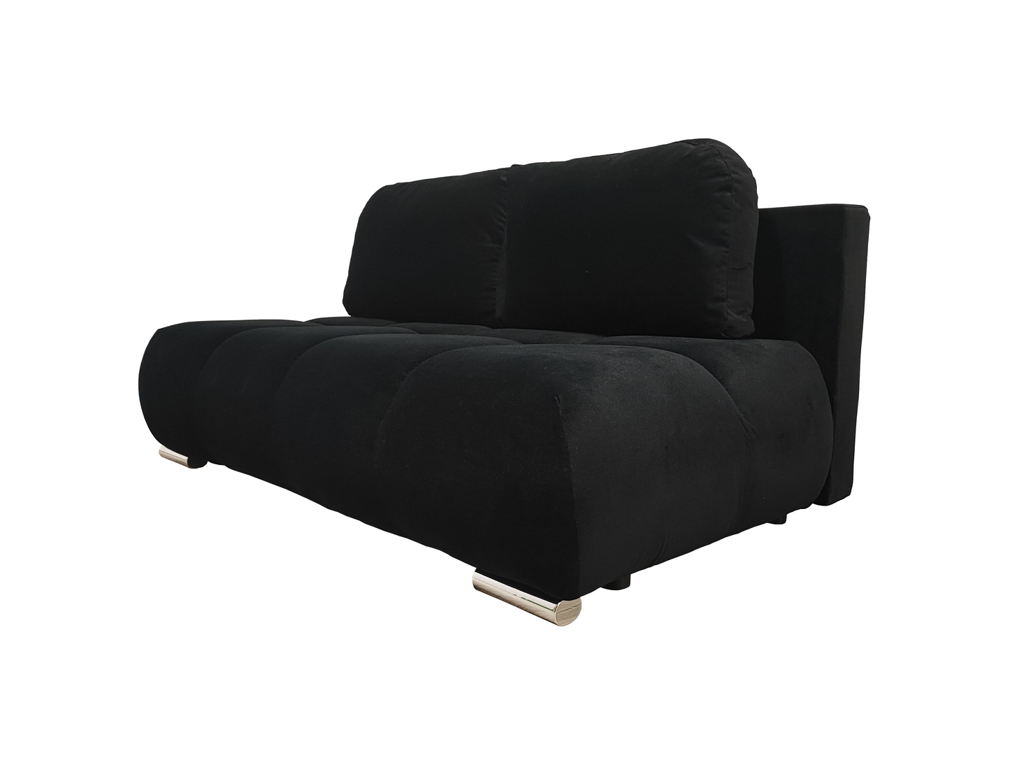 Czarna Kanapa sofa rozkładana z funkcją spania Honey Mini sprężyny pojemnik