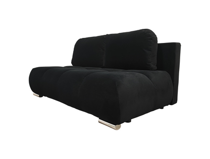 Czarna Kanapa sofa rozkładana z funkcją spania Honey Mini sprężyny pojemnik