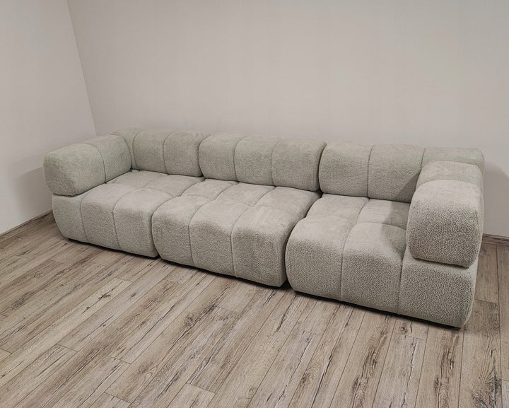 TRZYOSOBOWA SOFA MODUŁOWA KANAPA DO SALONU CLIXI 285 CM SPRĘŻYNY BOUCKLE