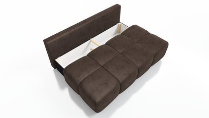 KANAPA ROZKŁADANA FUNKCJA SPANIA SOFA POJEMNIK HONEY MINI 195 CM SPRĘŻYNY