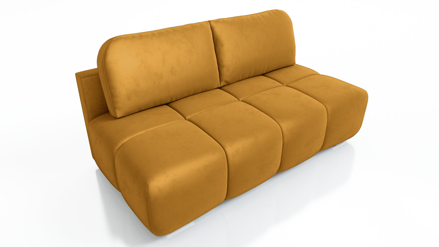 KANAPA ROZKŁADANA FUNKCJA SPANIA SOFA POJEMNIK HONEY MINI 195 CM SPRĘŻYNY