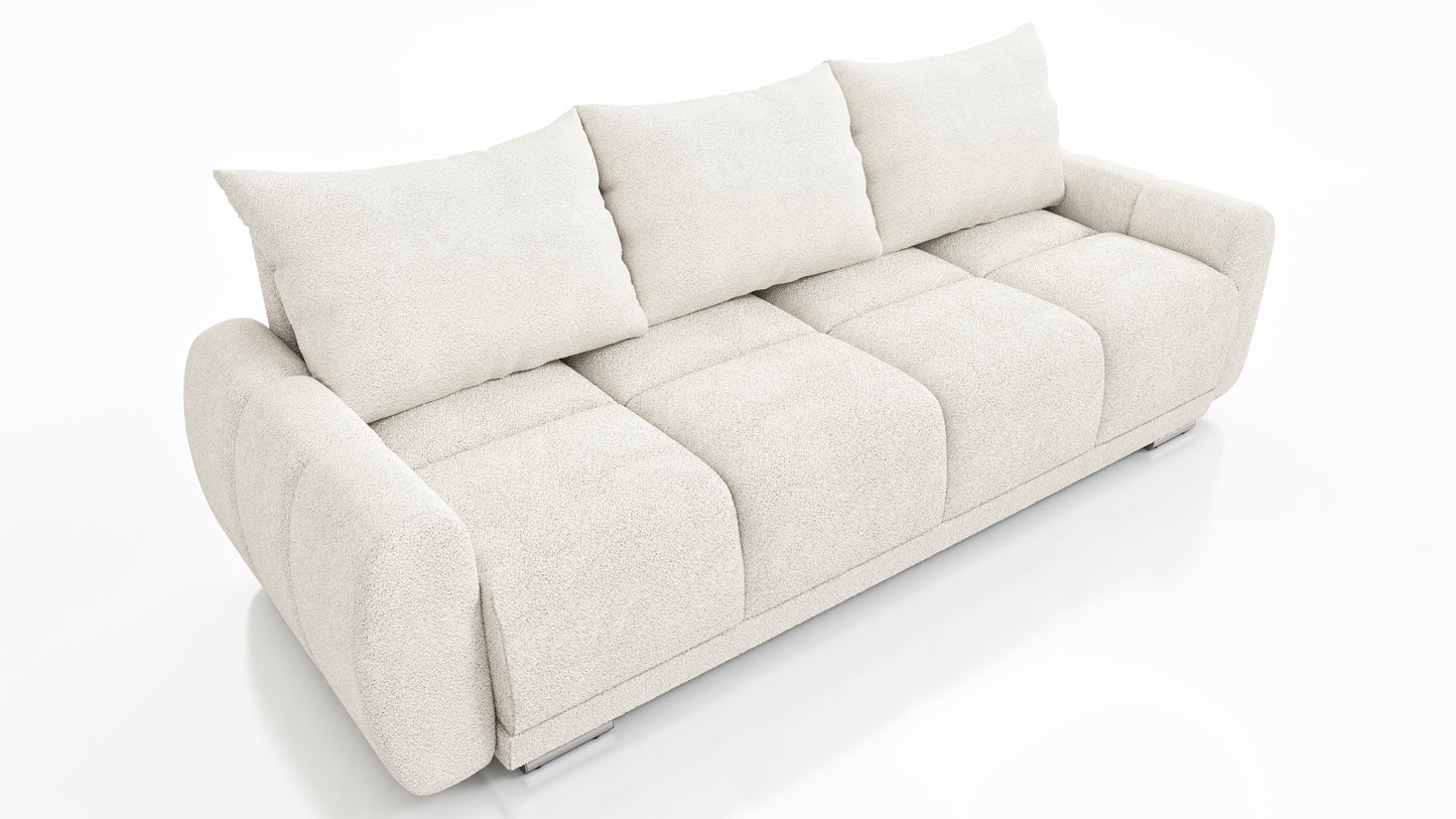 NOWOCZESNY ZESTAW DO SALONU PIKOWANA KANAPA ROZKŁADANA + SOFA HONEY BOUCKLE HONEY 3 + HONEY 2