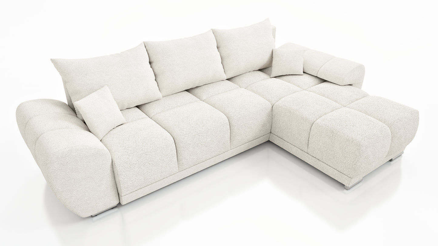 NAROŻNIK HONEY L FUNKCJA SPANIA + POJEMNIK NA POŚCIEL TKANINA Centaur Bounce PLAMOODPORNA