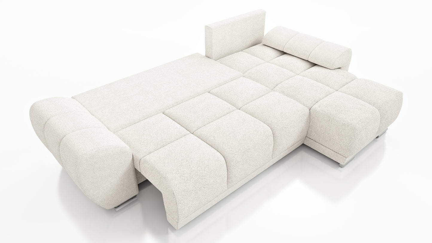 NAROŻNIK HONEY L FUNKCJA SPANIA + POJEMNIK NA POŚCIEL TKANINA Centaur Bounce PLAMOODPORNA