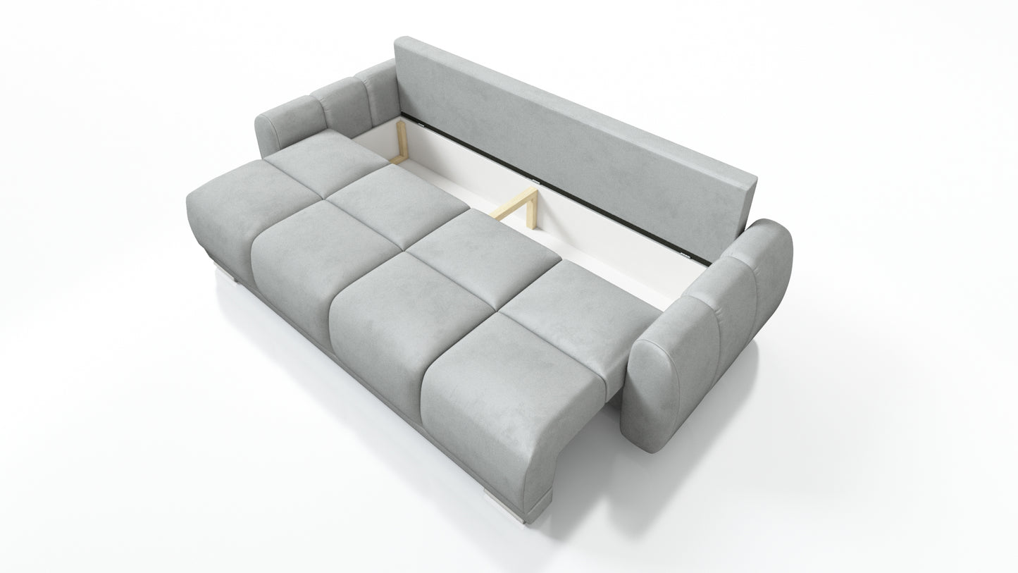 sofa rozkładana z pojemnikiem a pościel duża sofa do salonu, gabinetu 