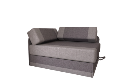 Fotel tapczan sofa rozkładana regulowana długość MIKI to niewielki, ale niezwykle funkcjonalny mebel do pokoju młodzieżowego, dziecięcego i innych niedużych pomieszczeń.