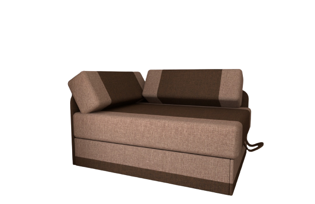 Fotel tapczan sofa rozkładana regulowana długość MIKI w kolorystyce jasnego + ciemnego brązu wygląda nowocześnie i jest odpowiedni do zestawienia go z meblami w kolorze np. sonoma jasna.