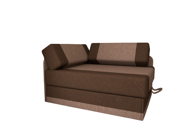 Brązowy fotel tapczan sofa rozkładana regulowana długość MIKI prezentuje się elegancko oraz pasuje do wielu mebli w kolorze drewna.