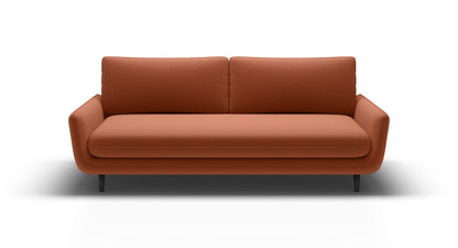 Zbliżenie na kanapę sofę rozkładaną SOLANO  ukazujące jej nietuzinkowy kształt, estetyczne wykonanie, ozdobne przeszycia i inne detale, które zdobią mebel.
