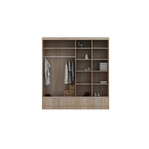 Na zdjęciu przedstawiono Duża szafa przesuwna z lustrem Margo 200 cm