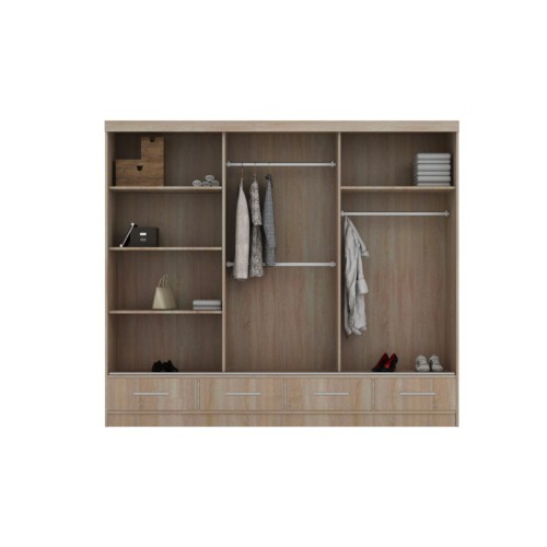 Duża szafa przesuwna z lustrem Margo 250 cm