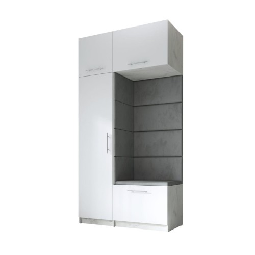 SZAFA NA UBRANIA DO PRZEDPOKOJU GARDEROBA NA KORYTARZ LILO 120 IV BIAŁA