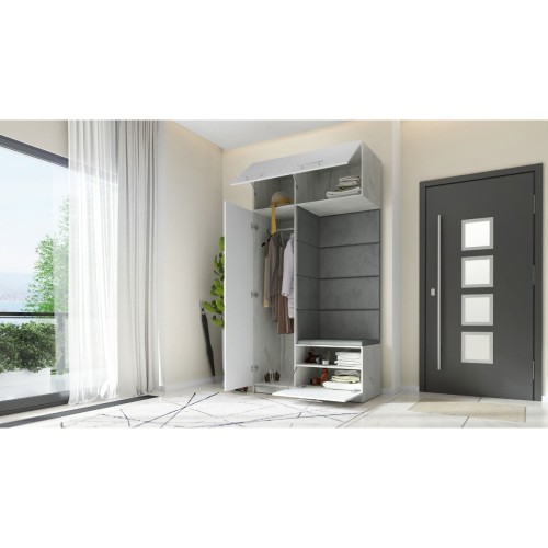 SZAFA NA UBRANIA DO PRZEDPOKOJU GARDEROBA NA KORYTARZ LILO 120 IV BIAŁA