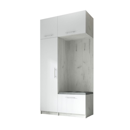 SZAFA NA UBRANIA DO PRZEDPOKOJU GARDEROBA NA KORYTARZ LILO 120 II BIAŁA