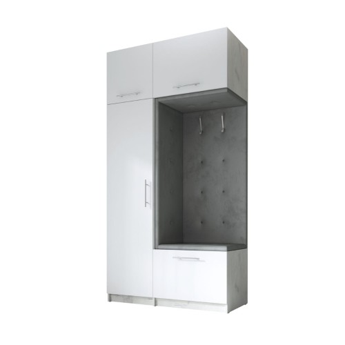 SZAFA NA UBRANIA DO PRZEDPOKOJU GARDEROBA NA KORYTARZ LILO 120 III BIAŁA