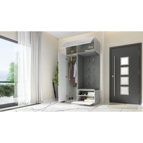 SZAFA NA UBRANIA DO PRZEDPOKOJU GARDEROBA NA KORYTARZ LILO 120 III BIAŁA