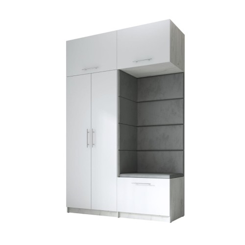 SZAFA NA UBRANIA DO PRZEDPOKOJU GARDEROBA NA KORYTARZ LILO 150 IV BIAŁA