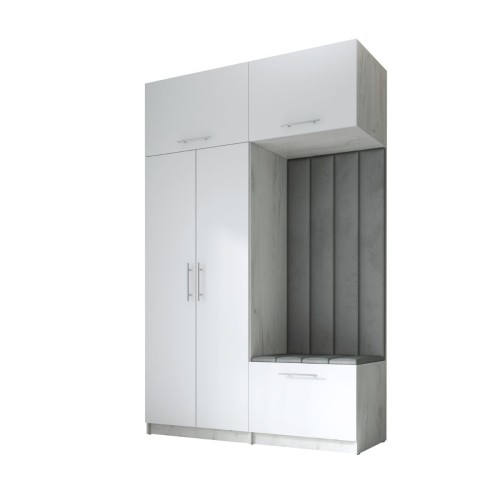 SZAFA NA UBRANIA DO PRZEDPOKOJU GARDEROBA NA KORYTARZ LILO 150 V BIAŁA