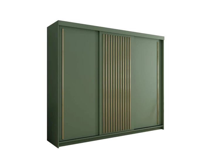 SZAFA PRZESUWNA 250 SZUFLADY LAMELE ZIELONA ARTIST